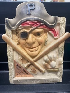 RAR! 1960 Pittsburgh Pirates World Champs Chalkware Plakette Schild - Bild 1 von 7