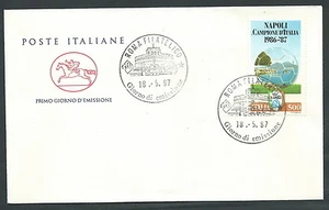 1987 ITALIA FDC CAVALLINO NAPOLI CAMPIONE ITALIA CALCIO NO TIMBRO ARRIVO - CV198 - Picture 1 of 1