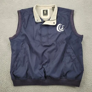 Gear For Sports Jacket Mens Large Blue Sleeveless Half Zip Vest Pockets Collared - Picture 1 of 18