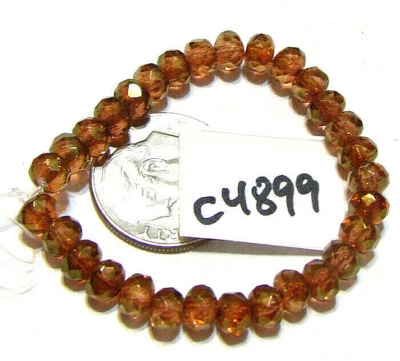 Cuentas Rondell facetadas de vidrio checo TU ELECCIÓN DE COLOR, TAMAÑO Y ACABADO  Foto 1 de 2