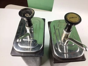 Lot Of 2 Vintage Soda Fountain / Ice Cream Syrup Pump Dispensers - Picture 1 of 12