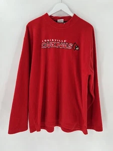 Pro Edge Louisville Cardinals Vintage Sweatshirt Mens XL Red Fleece Embroidered - Picture 1 of 15