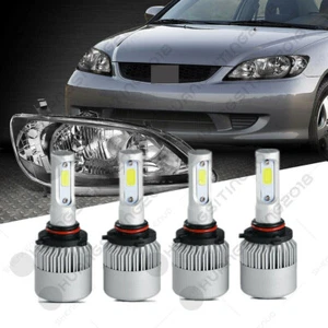 PARA HONDA CIVIC 2004-2005 FAROS LED TRANSPARENTES BOMBILLAS COMBO 4X US 18920 - Imagen 1 de 8