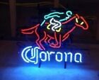 Harnais à bière Corona bière de course de cheval 20"x16" panneau néon lampe bar décoration
