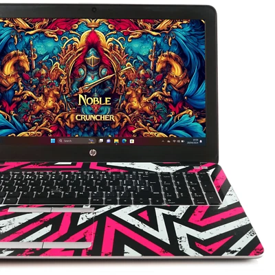 FAST HP Laptop BIG 15.6" Screen AMD Quad Core 16GB RAM 256GB SSD Win10 Computer - Image 1 of 4