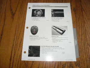 2006 Chevrolet Impala Dealer Showroom Book Accessories Sales Pages - Picture 1 of 2
