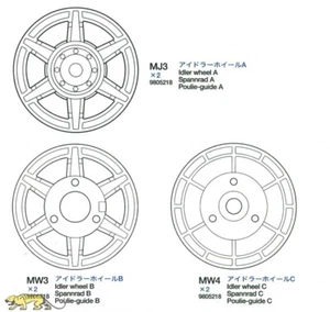 Spannräder A,B,C (MJ3, MW3-MW4 x2) für Tamiya 56018 - 1:16 - 9805218 - Bild 1 von 1