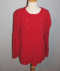 NWOT Basic Editions Medium True Red Sweater and Infinity Scarf Super Soft - Picture 1 of 7
