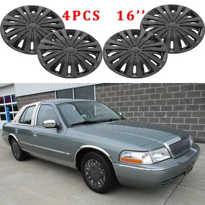 Комплект из 4 колпаков ступицы для Mercury Grand Marquis 16 дюймов полный обод защелкивающийся колпак R16 - Изображение 1 из 4