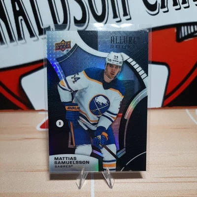 2021-22 Upper Deck Allure Rookie Mattias Samuelsson Black Rainbow RC 134 Buffalo - Image 1 of 2