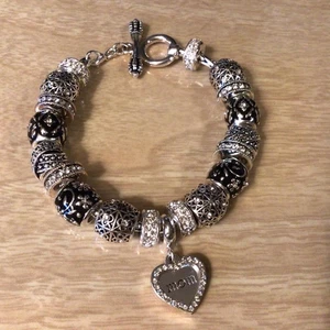 Handmade DaVinci Bead Charm Bracelet 8” - Picture 1 of 3