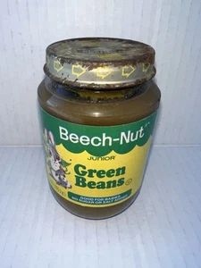 Vintage 70s Full NOS Beech-Nut Baby Food Junior Green Beans 7.25 Oz Movie Prop - Picture 1 of 6
