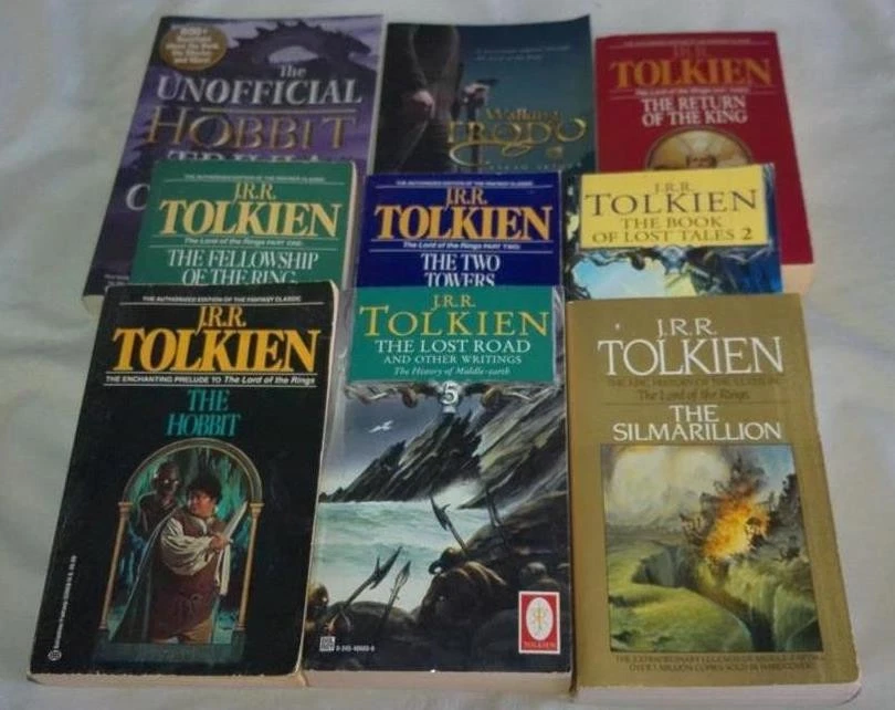 HUGE set of 9 J. R. R. Tolkien+ books: Lord of the Rings +5 - Image 1 of 1