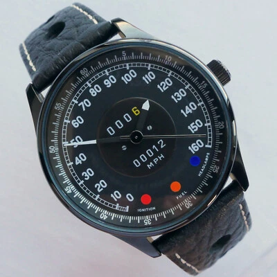 Jaguar XK-E Tipo E Clásico Coche Británico Velocímetro Accesorio Reloj Automático Foto 1 de 4