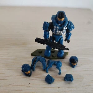 HALO MEGA CONSTRUX INFINITE BLUE UNSC SPARTAN CQC Armors Exchangable Mini Figure - Picture 1 of 4