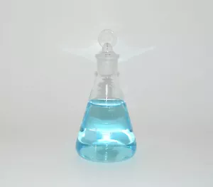 Frasco cónico Erlenmeyer 250 ml con tapón de vidrio vidrio graduado vidrio de borosilicato nuevo - Imagen 1 de 1