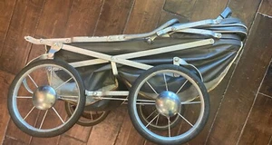Vintage Baby Doll Buggy Stroller Bed Carriage Metal & Material - Picture 1 of 24