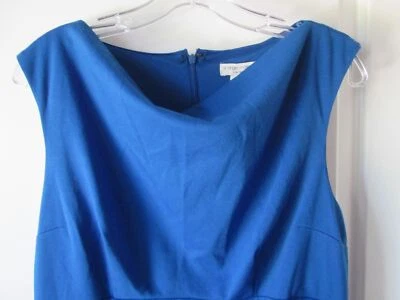 Nuevo con etiquetas Vestido Lápiz Liz Lange Mujer Talla L Azul Real Cremallera Espalda Mangas Elástico Foto 1 de 4