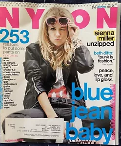 Nylon Magazine August 2009 Blue Jean Issue Bea Arthur Sienna Miller Peaches Y2K - Picture 1 of 15