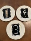Erte Plate Set 12” Numbers 1,4,3