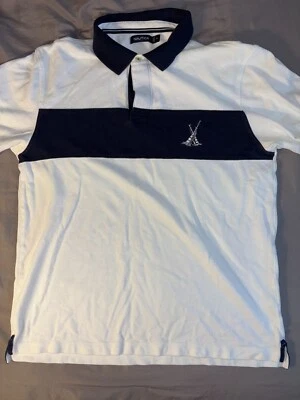 Nautica Polo Shirt Mens XL White Cotton Short Sleeve Collared Slit Regular Fit - Image 1 of 4
