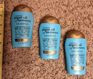 Lot of 3 OGX Organix Renewing ARGAN OIL Morocco SHAMPOO 3 oz x3 New - Picture 1 of 4