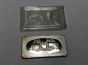 Vtg 1 Troy Oz.999 Fine Silver Merry Christmas 1975 Great Lakes Mint Art Bar #2 - Picture 1 of 12