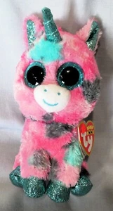 GUMBALL the Multicolored Unicorn  TY 6" GLITTER EYES  Beanie Boos  NEW MINT TAGS - Picture 1 of 1