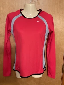 Nike Dri Fit Red & Gray W/Black Trim Long Sleeves Shirt Size XS Please See Desc. - Picture 1 of 11