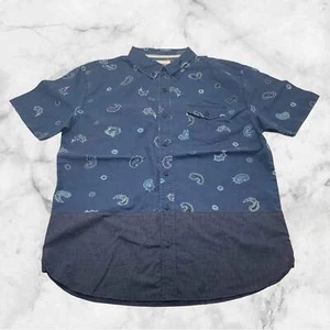 Men's Levi's Paisley Blue Plaid Button Down S/S Shirt NWT - Imagen 1 de 3