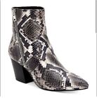 Nwob ALLSAINTS Aster Snake Embossed Leather Bootie 6 EU36 $348