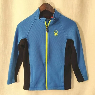 Spyder Constant Stryke Full Zip Jacket Size M10/12 Neon Blue Base Layer Thick - Image 1 of 4