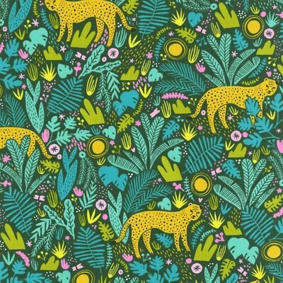 Tela Feline Drive Salvaje y GRATIS Cheetahs Forest Kaufman - Se vende por yarda Foto 1 de 4