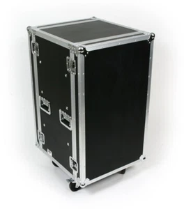 20 SPACE 20" DEEP RACK MOUNT ATA SHOCK ROAD AMP RACK FLIGHT CASE con CASTER - Foto 1 di 4