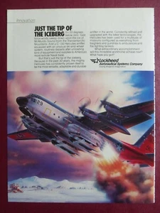 4/1989 PUB LOCKHEED C-130 HERCULES SKI WHEEL McMURDO SOUND ANTARCTIC MOUNTAIN AD - Imagen 1 de 2