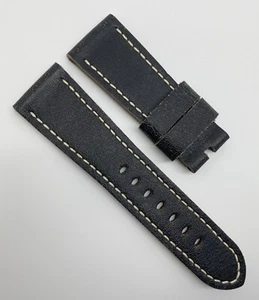 Officine Panerai 26mm x 22mm Black Calfskin Leather Watch Strap Authentic OEM - Picture 1 of 7