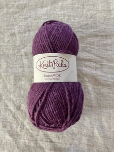 Knit Picks Swish DK 100 % Superwash Merinowolle Amethyst meliert 123 Yard/50 grms - Bild 1 von 4