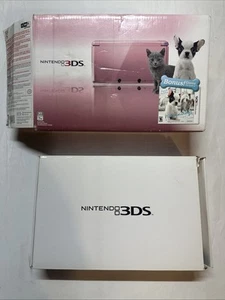 Nintendo 3DS Rosa Nintendogs + Gatos Edición Bulldog Francés Paquete Caja Papeleo - Imagen 1 de 8