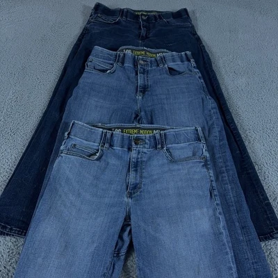 LOTE DE 3 Jeans Lee Extreme Motion Masculino 34x32 Azul Ajuste Regular Perna Reta MVP - Imagem 1 de 4