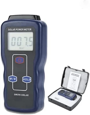 Digital Light Meter, SM206 Portable Digital Solar Power Meter - Image 1 of 4