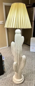 VTG Cactus Floor Lamp South Western Folk BOM ART Plaster Sculpture Large 48” - Picture 1 of 12