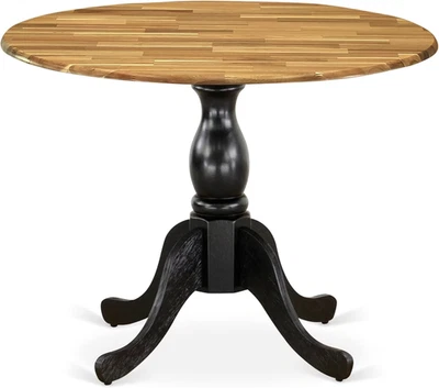 Mesa de comedor de cocina DST-NBK-TP Dublin - una mesa redonda de madera con hoja caída  Foto 1 de 4