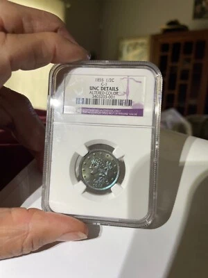 1855 Copper Half Cent piece, uncirculated - Image 1 of 3