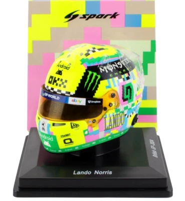 SPARK 1/5 BELL RACING F1 HELMET LANDO NORRIS 3RD BRITISH GRAND PRIX  2024 5HF162 - Image 1 of 4