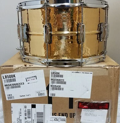 Ludwig 8x14 дюймов бронзовый фонический кованный малый 1,2 мм бесшовная бронза сделано в США дилер - Изображение 1 из 4
