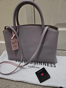 Lulu Guinness Emme Leather Bag Lavender - Picture 1 of 11
