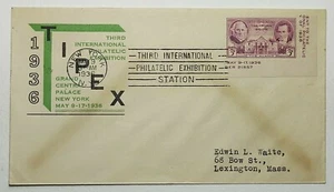 1936 FDC 3rd International Philatelic Exhibition Grand Central Palace SC #778 - Picture 1 of 2