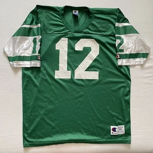 Vintage Joe Namath Jersey Mens Size 52 Green Champion Made In USA 90s READ - Picture 1 of 15
