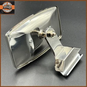 Stainless Steel Clip on Overtaking 1/4 Light Mirror Fits MGB, MG MIDGET - Picture 1 of 6