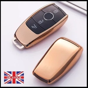 Gold Key Cover Case For Mercedes A C E S G Class CLS GLC GLE 2 3 4 Button t71 - Picture 1 of 6